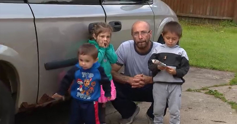 homeless father of five