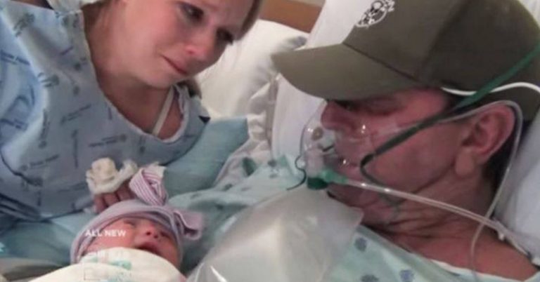 Mother delivered two weeks early so dying husband could meet his baby ...