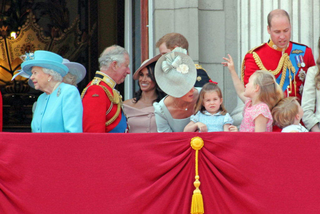 Kate Middleton speaking with daughter
