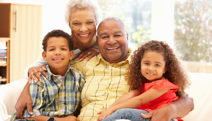 African American grandparents and grandchildren