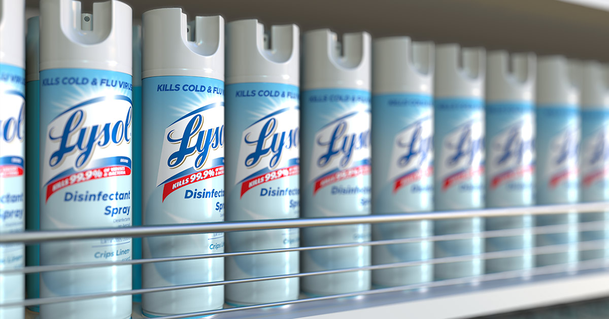 cans of lysol