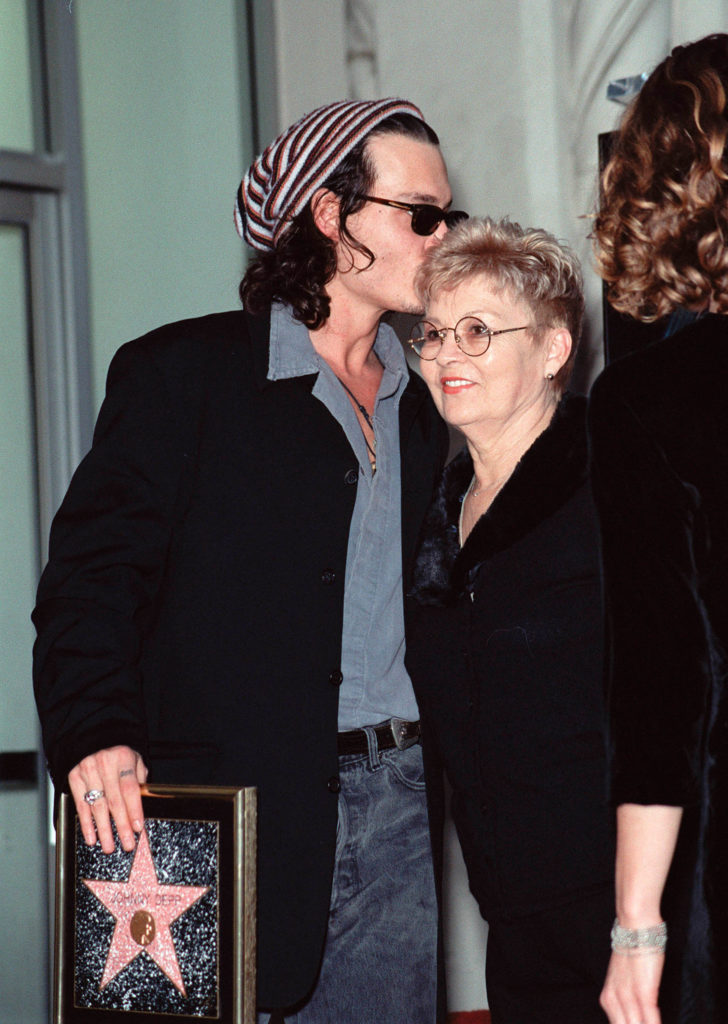 16NOV99: Actor JOHNNY DEPP & mother in Hollywood where he was honored with the 2,149th star on the Hollywood Walk of Fame. Paul Smith / Featureflash