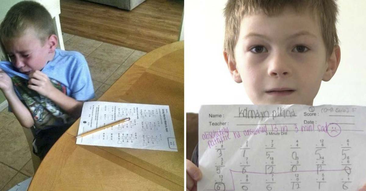 Teacher writes 'absolutely pathetic' on 7-year-old's math paper